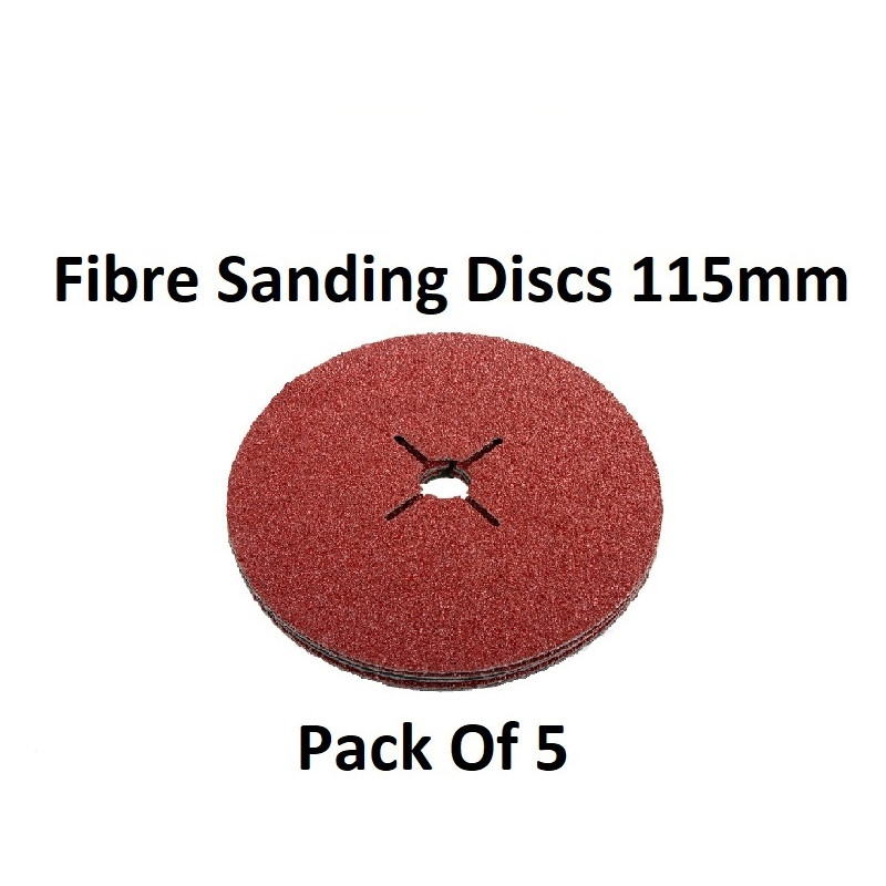 Fibre Sanding Disc, 115mm,  060 Grit ---- Pack 5