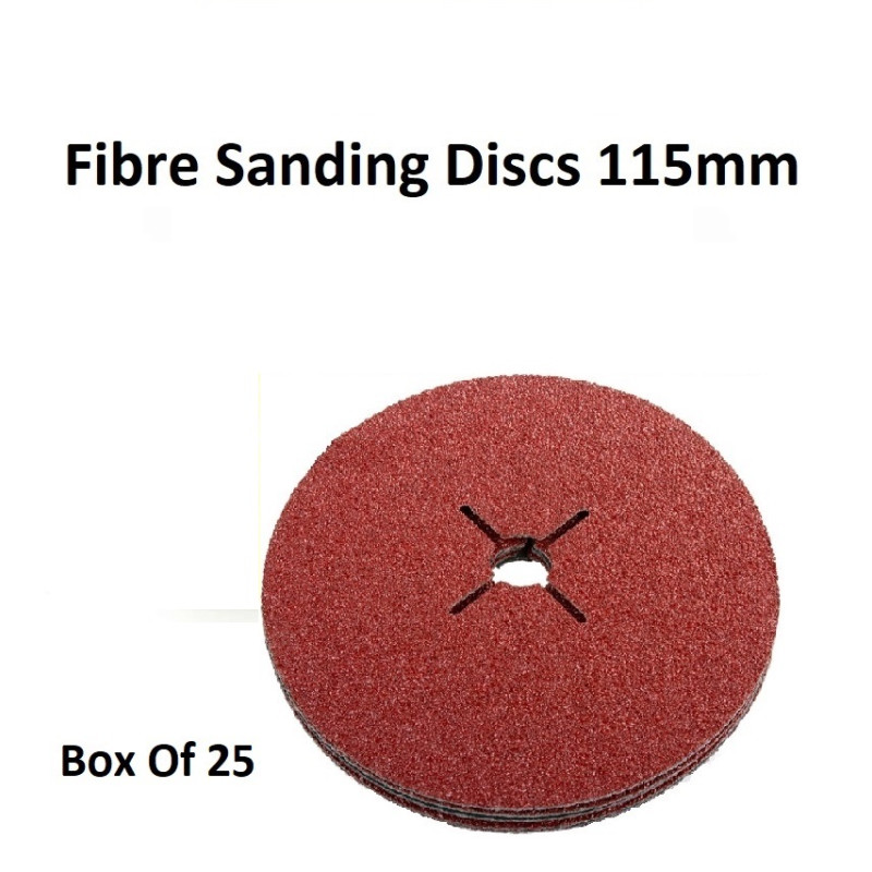 Fibre Sanding Disc, 115mm,  060 Grit - Box 25