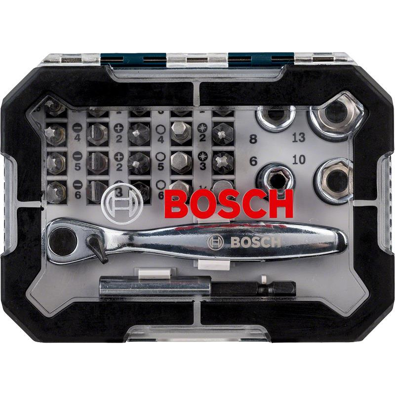 Screwdriver bit & Mini ratchet set, BOSCH 26 Pc