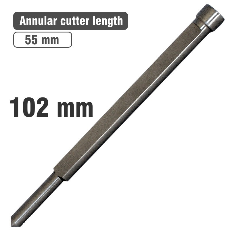 Cutter Pilot Pin, Long - 102mm For Annular Or Broach Cutter