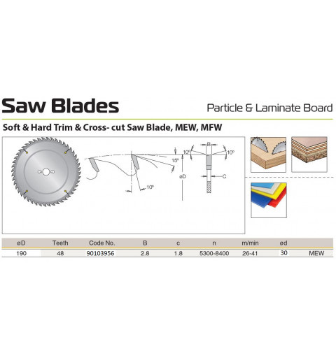 Sawblade 190 X 30 X Z48 W,...