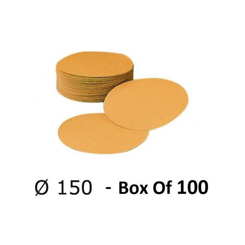 Velcro Discs, 150mm, NO HOLES 060  PS33 - Box - 100