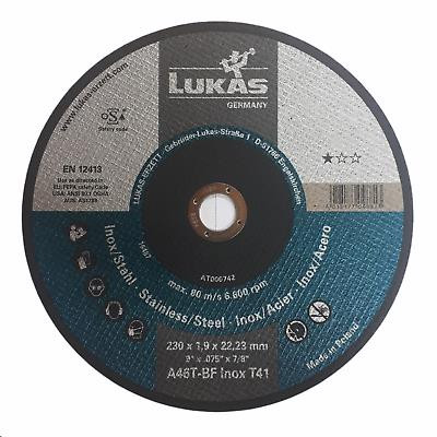 Cutting Disc, 230mm, Steel, S/Steel 1.9mm, LUKAS