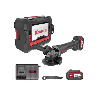 Angle Grinder KRESS - 115mm Cordless, KRESS, 20.0v - KUH02.2(Brushless) - SET