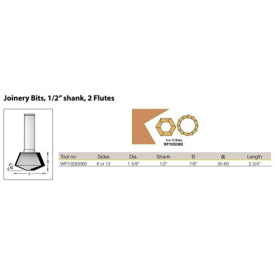 Joinery Bit Set 30 + 60 Deg