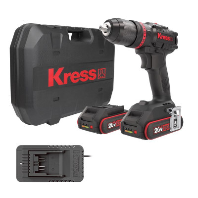 Impact Drill Driver, KRESS, Cordless, 20.0v, 2.0AH - KUC30.1 (Brushless) - SET