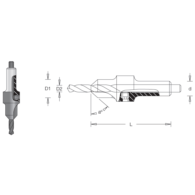 Countersink, 10.0  X  3.2mm Drill