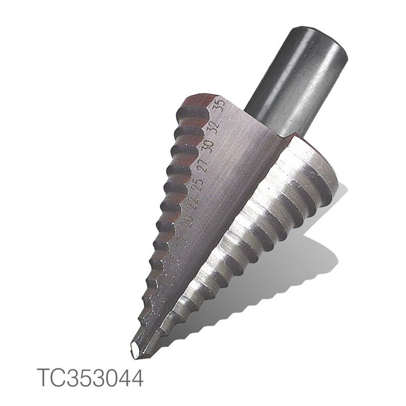 Step Drill, 05 - 35mm X 2 To 3mm Increments, HSS