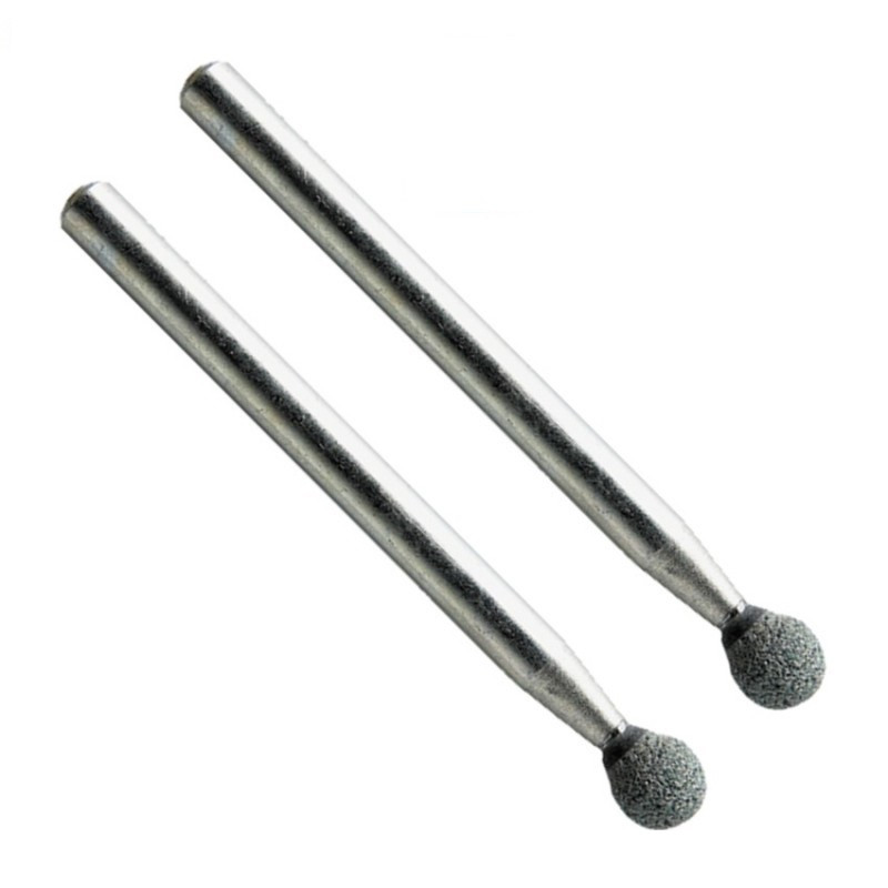 Silicon Carbide Stones Ball 04mm - Shank  2.35mm QTY 2