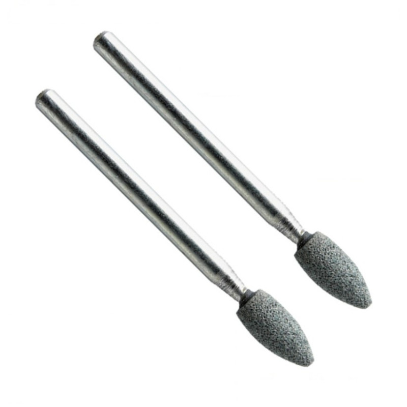 Silicon Carbide Stones Flame 05 x 10mm - Shank  3.00mm QTY 2