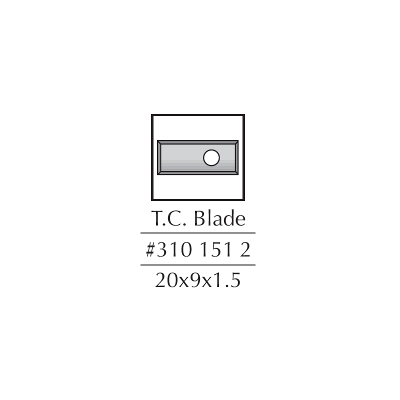 Spare Blade, 20.00 X 09 X 1.5, Replaceable Blade