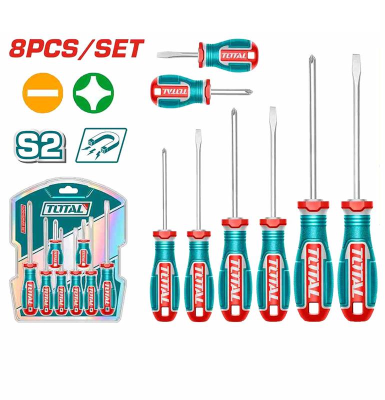 Screwdriver Set Cr-v Material, 08 pc - TOTAL