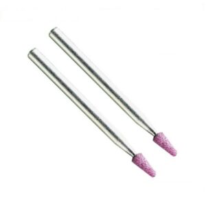 VERM2085#1.jpg. MINI Ruby Grinding Cone 03 x 08mm - Shank = 2.35mm QTY 2