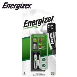 E300701400#1.jpg. ENERGIZER MINI CHARGER WITH STATUS INDICATOR (AA & AAA) +2 AAA BATTERI