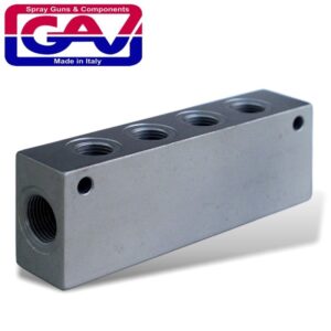 VERGAVBL60847#1.jpg. Manifold Block 1/4 with 6 Ports