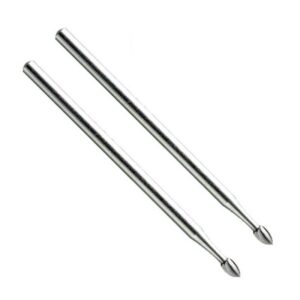 VERM1170#1.jpg. MINI Steel Engraving Cutters Flame 2.3mm - Shank = 2.35mm QTY 2