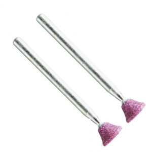 VERM2235#1.jpg. MINI Ruby Grinding Reverse Taper 08 x 6mm - Shank = 3.00mm QTY 2
