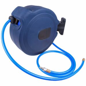 HR20215#1.jpg. AIR HOSE REEL 15M X 9.5MM(3/8) PU HOSE P/P CASING WALL MOUNTED