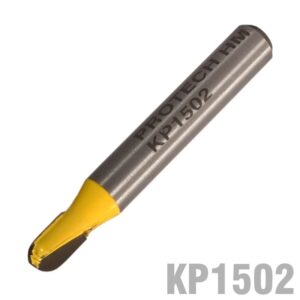 KP1502#1.jpg. ROUND NOSE VEINING BIT ONE FLUTE 3/16" X 5/16" 1/4" SHANK