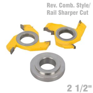 KP413611#1.jpg. REVERSIBLE COMBINATION STYLE & RAIL SHAPER CUTTER DIAMETER 2 1/2"