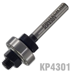 KP4301#1.jpg. ARBOR FOR SLOTTING CUTTER C/W BEARING. NUT & 2 X WASHERS 1/4" SHANK