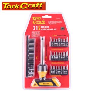 KT6231#1.jpg. 31PC SCREWDRIVER RATCHET T-HANDLE BIT SET