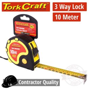ME06100#1.jpg. MEASURING TAPE MULTI LOCK 10M X 25MM RUBBER CASING MATT FINISH
