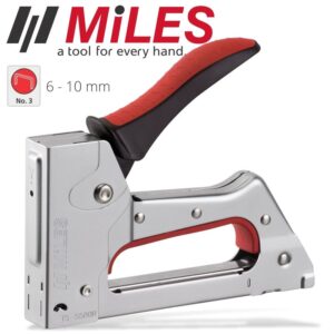 MILTS5580R#1.jpg. STAPLE GUN METAL BODY RUBBER GRIP 22G 6-10MM JT21 STAP RELOAD IND