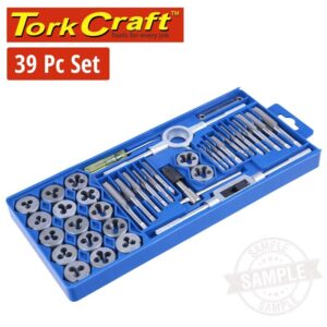 NR SET39#1.jpg. TAP & DIE SET 39PCE IN PLASTIC CASE