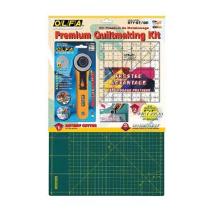 OLF RTY ST-QR#1.jpg. OLFA QUILTING KIT WITH ROTARY CUTTER&RULE & MAT