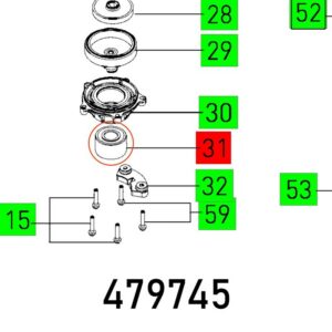 FES479745#1.jpg. FESTOOL Bearing, 32022RSR, RO 150 FEQ FAG