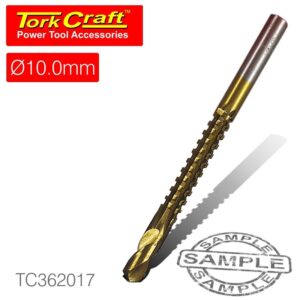 TC362017#1.jpg. DRILL SAW 10MM TIN. COATED CARDED