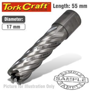 TCAC017-2#1.jpg. ANNULAR HOLE CUTTER HSS 17 X 55MM BROACH SLUGGER BIT
