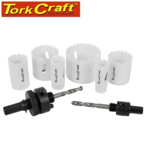 TCHSK09P#1.jpg. HOLESAW SET 9PC IN CASE BI-METAL 19 22 29 38 44 57MM