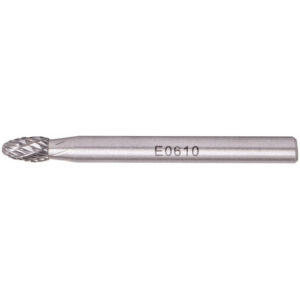 tcbu90606 - PTR. TCT Burrs, Conical Round Point 06mm x 10mm, Shank 6mm
