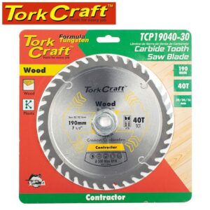 TCP19040-30#1.jpg. BLADE CONTRACTOR 190 X 40T 30/20/16 CIRCULAR SAW TCT