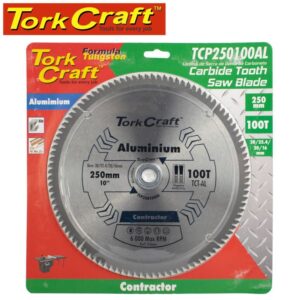 TCP250100AL#1.jpg. BLADE CONTRACTOR ALUM 250 X 100T 30/1/20/16 CIRCULAR SAW TCT