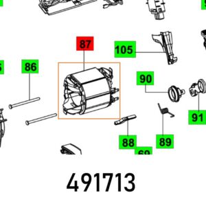 FES491713#1.jpg. FESTOOL Field Coil, TS 55EB