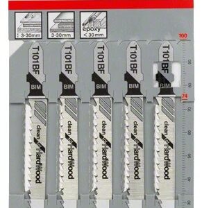 2608634234 #2. BOSCH | Jigsaw Blades T101BF Cutting Clean Hard Wood - Pack of 5