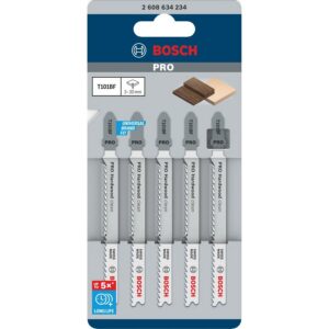 2608634234 #3. BOSCH | Jigsaw Blades T101BF Cutting Clean Hard Wood - Pack of 5