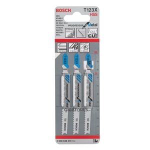 T123X#2.jpg. BOSCH | Jigsaw Blades T123X Thin To Thick Sheet Metal - Pack Of 3