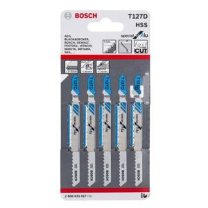 2608631017 #3. BOSCH | Jigsaw Blades T127D Cutting Aluminium - Pack Of 5