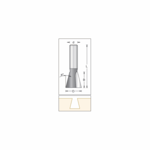 DIM1040108#1.png. BETOP Dovetail, 16.0 x 22.0mm x 07 Deg - 1/2" Shank