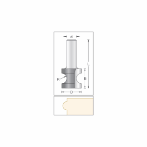 DIM1240108#1.png. BETOP Bull Nose 22.20mm x 19.0mm x 3.6 R - 1/2" Shank
