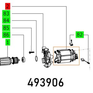 FES493906#1.jpg. FESTOOL Field Coil, DF500E