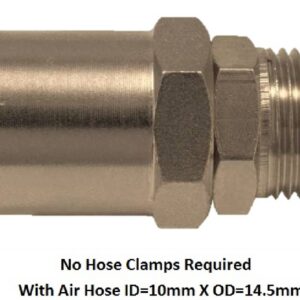 VER1/4M10X14.5 #2. Hose Tail 1/4 Mail For Hose 10 x 14.5 - No Clamps Required