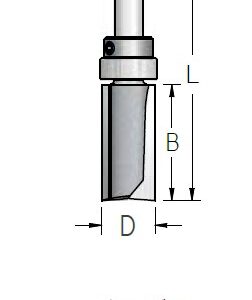 PF40954 #2. BETOP Flush Trim, Pattern Upp BB, 09.50 x 25.00mm - 1/4" Shank