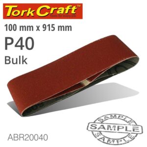 ABR20040#1.jpg. SANDING BELT 100 X 915MM 40 GRIT BULK