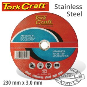 ABR230S-6#1.jpg. CUTTING DISC STEEL AND SS 230 X 3.0 22.22MM