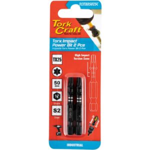 TCITX05025C #1. TORX TX 25 IMPACT POWER BIT 50MM 2PC CARDED